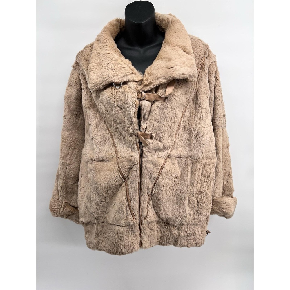 VTG Gantos Faux Fur Coat Womens M Penny Lane boho fairy Cottage Core 1950s-60s